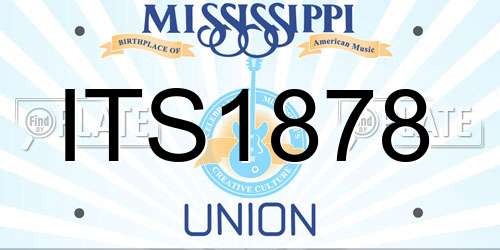 ITS1878 Mississippi License Plate