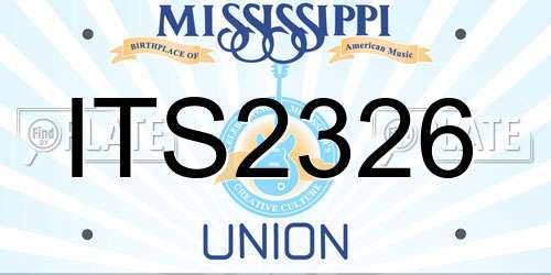 ITS2326 Mississippi License Plate