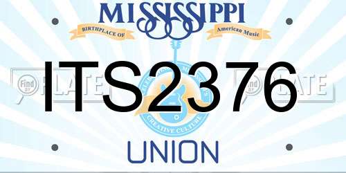 ITS2376 Mississippi License Plate