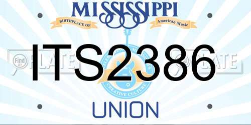 ITS2386 Mississippi License Plate