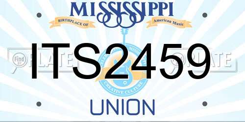 ITS2459 Mississippi License Plate
