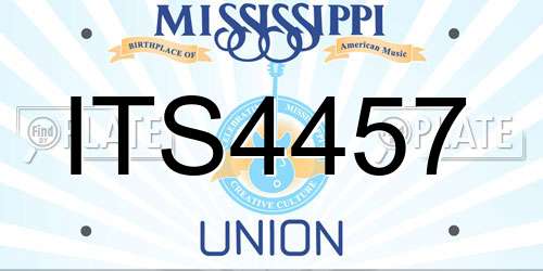 ITS4457 Mississippi License Plate