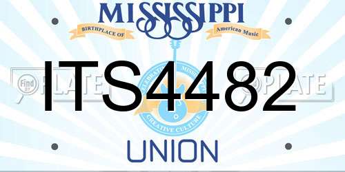 ITS4482 Mississippi License Plate