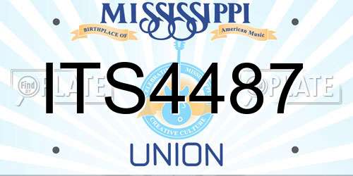 ITS4487 Mississippi License Plate