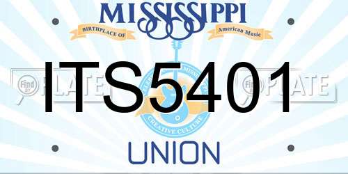 ITS5401 Mississippi License Plate