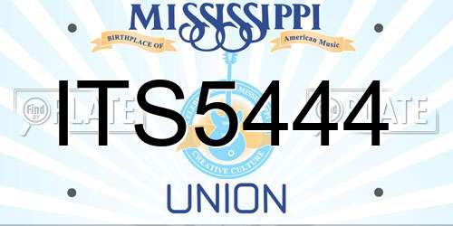 ITS5444 Mississippi License Plate