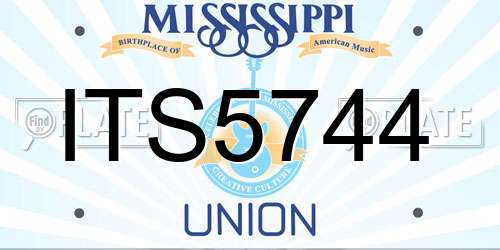 ITS5744 Mississippi License Plate