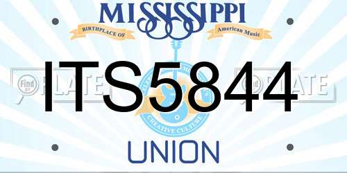 ITS5844 Mississippi License Plate