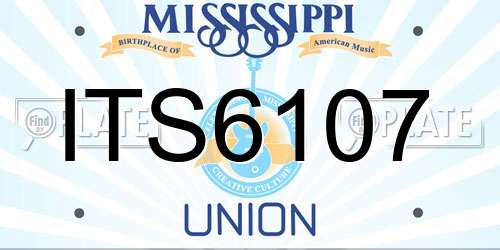 ITS6107 Mississippi License Plate