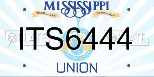ITS6444 Mississippi License Plate