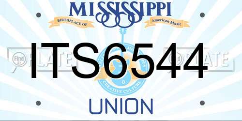 ITS6544 Mississippi License Plate