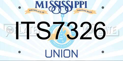 ITS7326 Mississippi License Plate