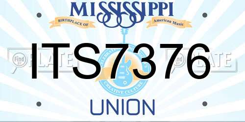 ITS7376 Mississippi License Plate