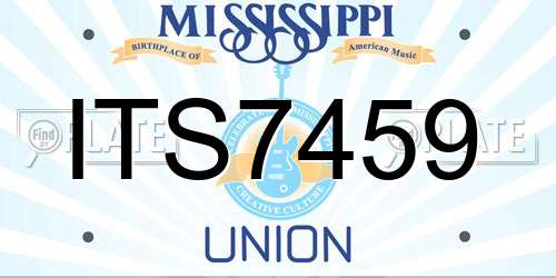 ITS7459 Mississippi License Plate