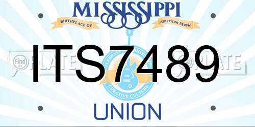 ITS7489 Mississippi License Plate