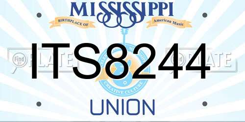 ITS8244 Mississippi License Plate