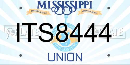 ITS8444 Mississippi License Plate