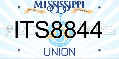 ITS8844 Mississippi License Plate