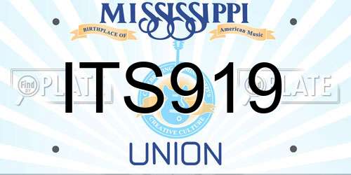 ITS919 Mississippi License Plate