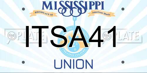 ITSA41 Mississippi License Plate