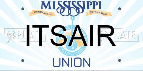 ITSAIR Mississippi License Plate
