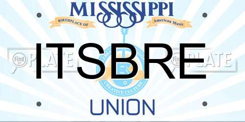 ITSBRE Mississippi License Plate