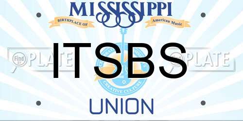 ITSBS Mississippi License Plate