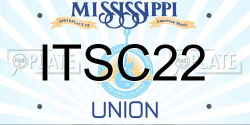 ITSC22 Mississippi License Plate