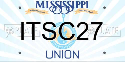 ITSC27 Mississippi License Plate