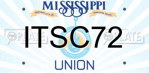 ITSC72 Mississippi License Plate