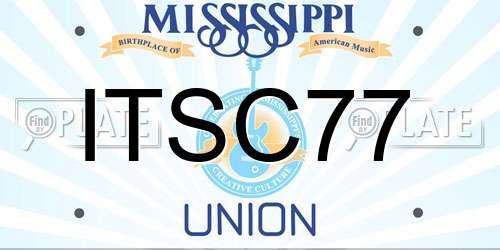 ITSC77 Mississippi License Plate