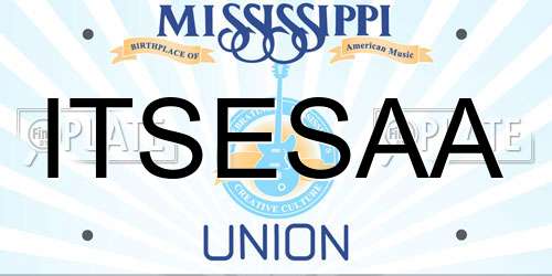 ITSESAA Mississippi License Plate