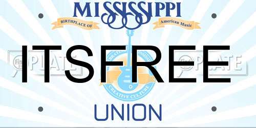 ITSFREE Mississippi License Plate