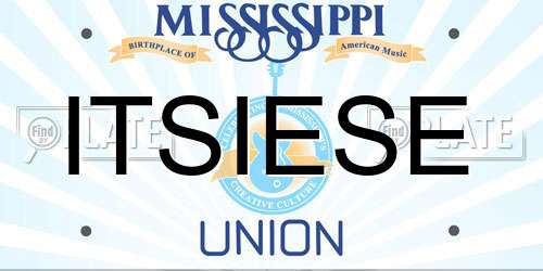 ITSIESE Mississippi License Plate