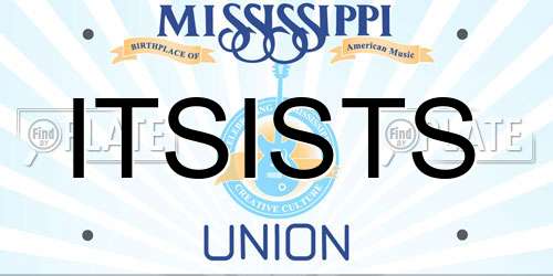 ITSISTS Mississippi License Plate