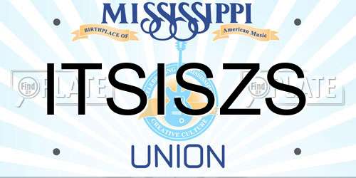 ITSISZS Mississippi License Plate