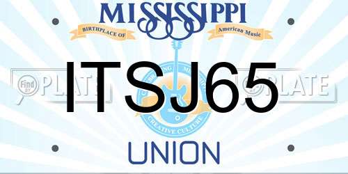 ITSJ65 Mississippi License Plate