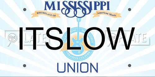 ITSLOW Mississippi License Plate