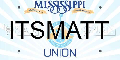 ITSMATT Mississippi License Plate