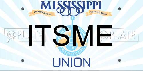 ITSME Mississippi License Plate