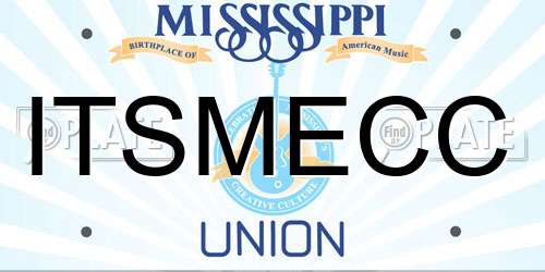 ITSMECC Mississippi License Plate