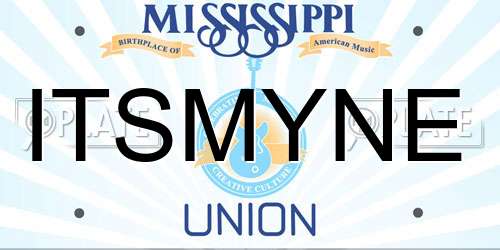 ITSMYNE Mississippi License Plate