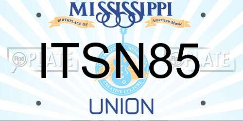 ITSN85 Mississippi License Plate