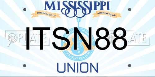 ITSN88 Mississippi License Plate