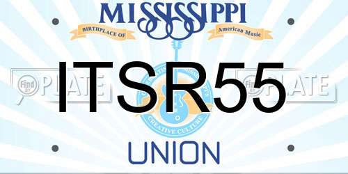 ITSR55 Mississippi License Plate