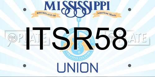 ITSR58 Mississippi License Plate