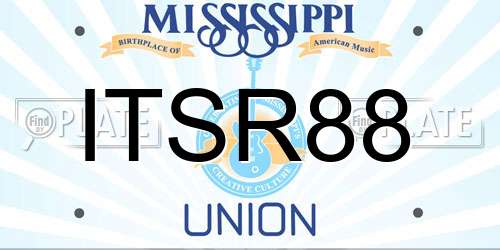 ITSR88 Mississippi License Plate