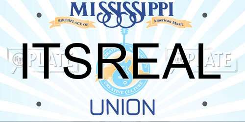 ITSREAL Mississippi License Plate