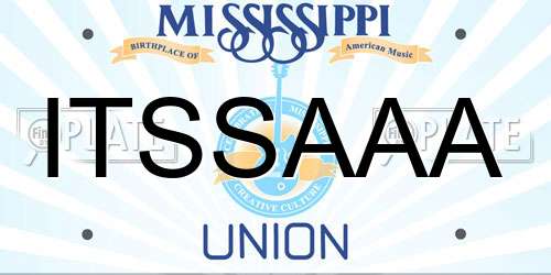 ITSSAAA Mississippi License Plate