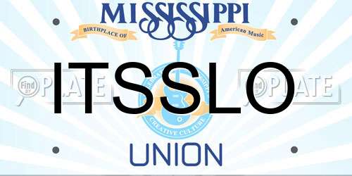 ITSSLO Mississippi License Plate